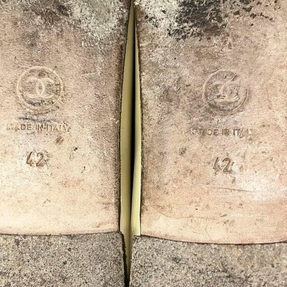 Chanel Patent Leather Bow CC Logo Ballet Ballerina Flats Slip On Shoes Size 42 - Picture 9 of 10